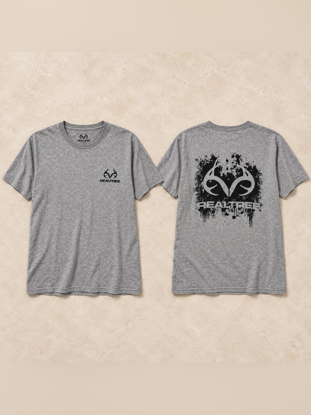 Realtree Grey Short Sleeve Logo Tee